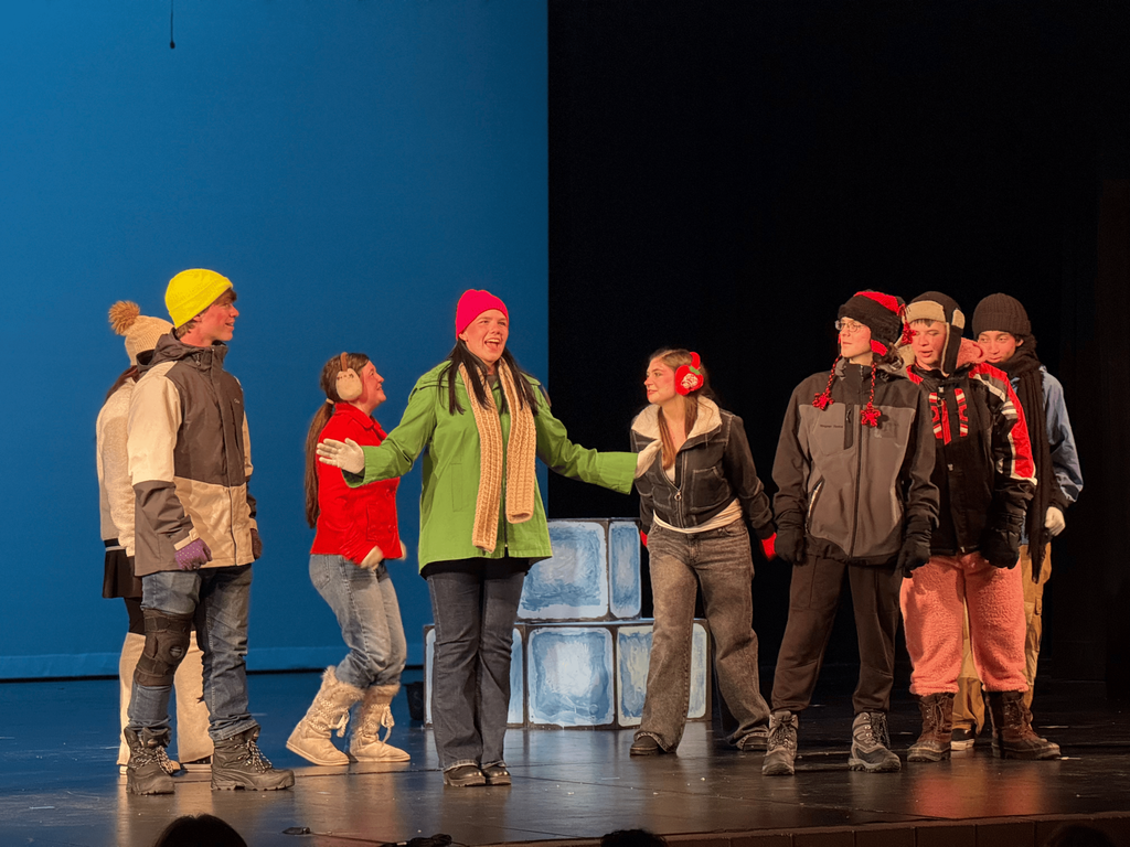 students acting in the Snow Show Play