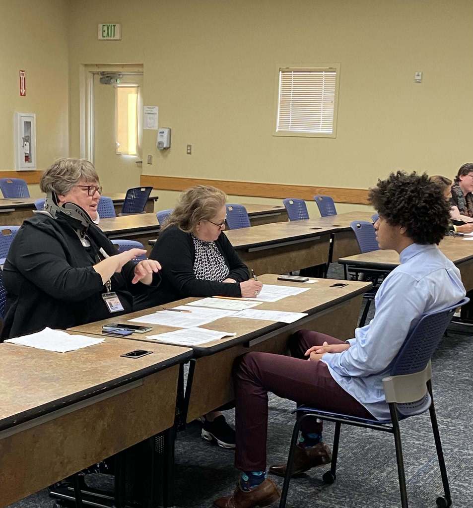 students posing at BUHS TSW Mock Interview