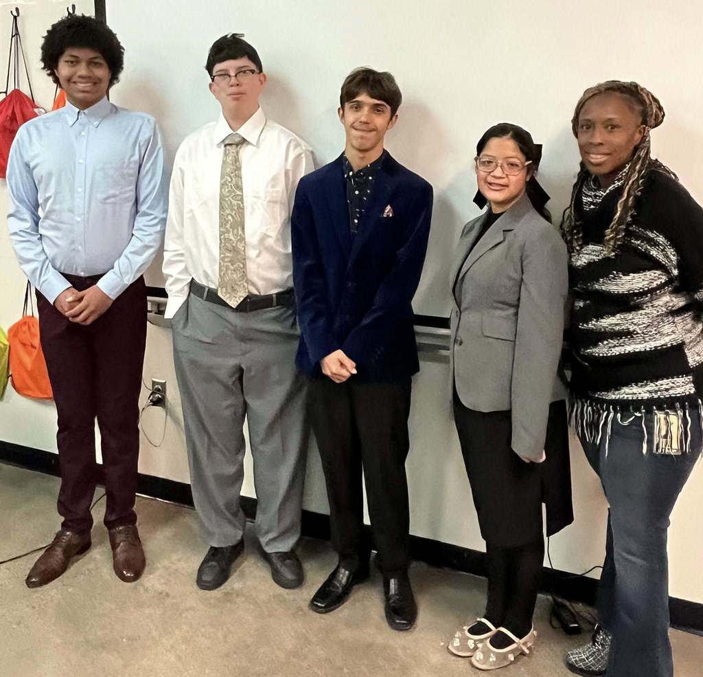 students posing at BUHS TSW Mock Interview
