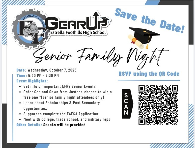 Senior Family Night Postcard