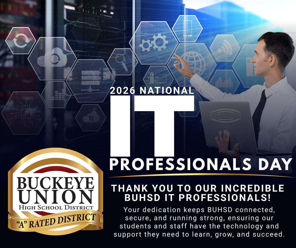 A man in a suit and tie works on a laptop, with blue tech icons and a 2026 National IT Professionals Day logo.