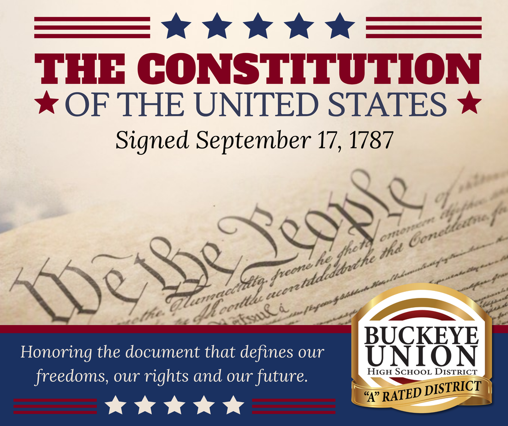 An image with the text "The Constitution of the United States" and a date of September 17, 1787.