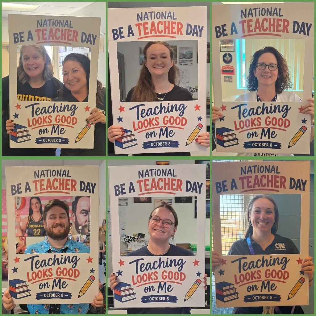 Teachers taking photos for National Be a Teacher Day