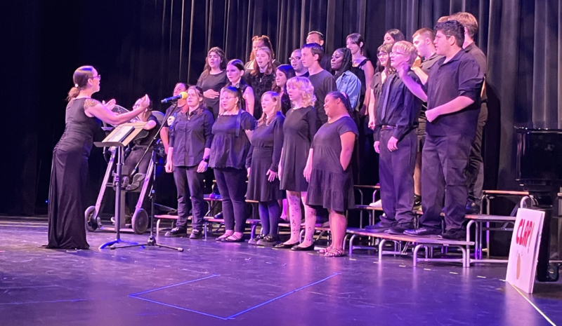 Unified Choir on stage