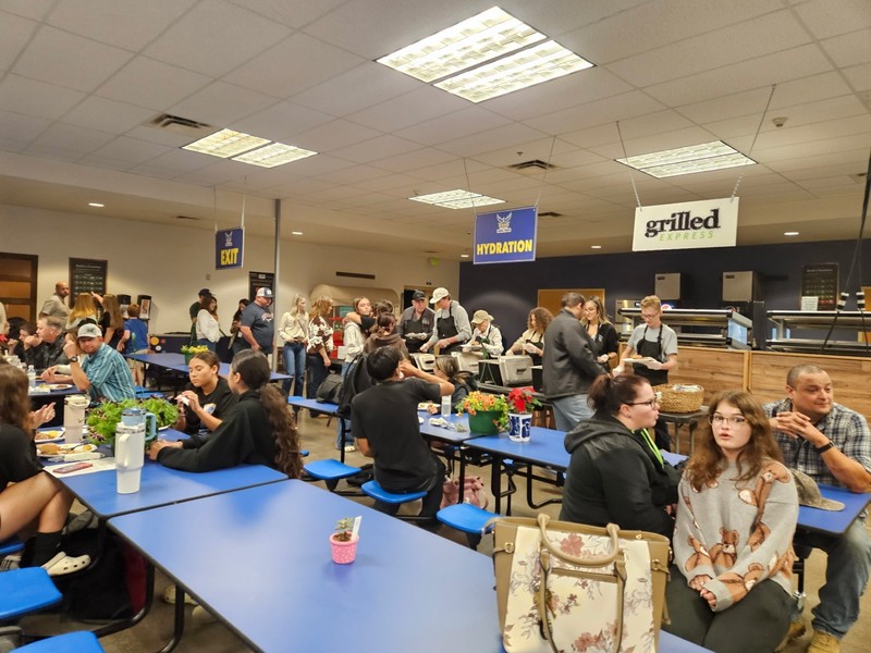 Fundraiser attendees sitting at tables