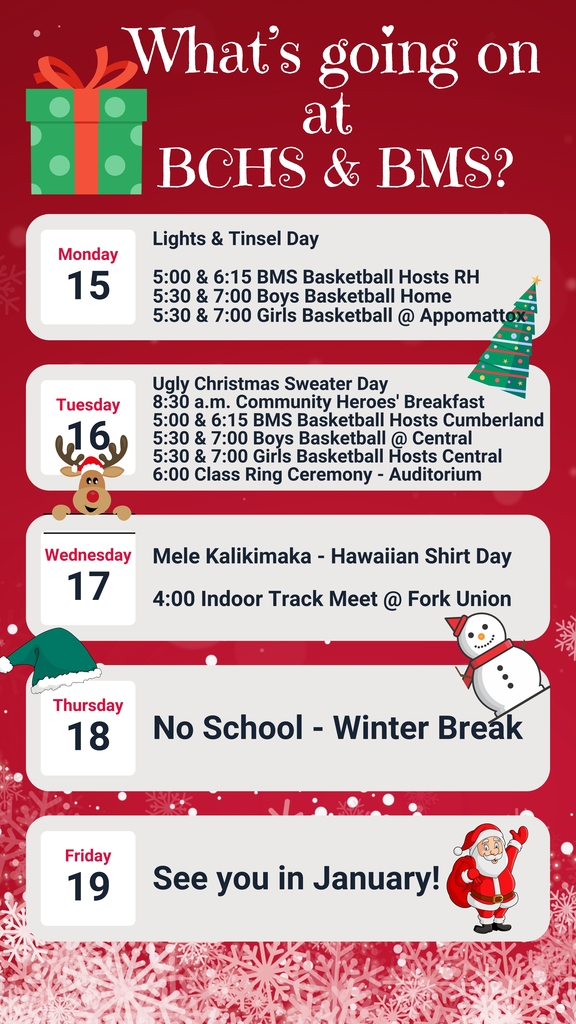 What's going on at BCHS & BMS ?