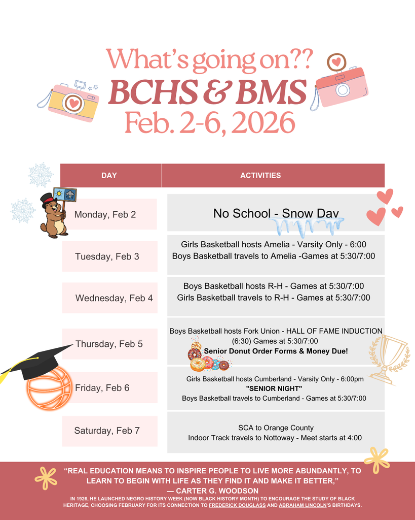 Weekly Calendar of Events image