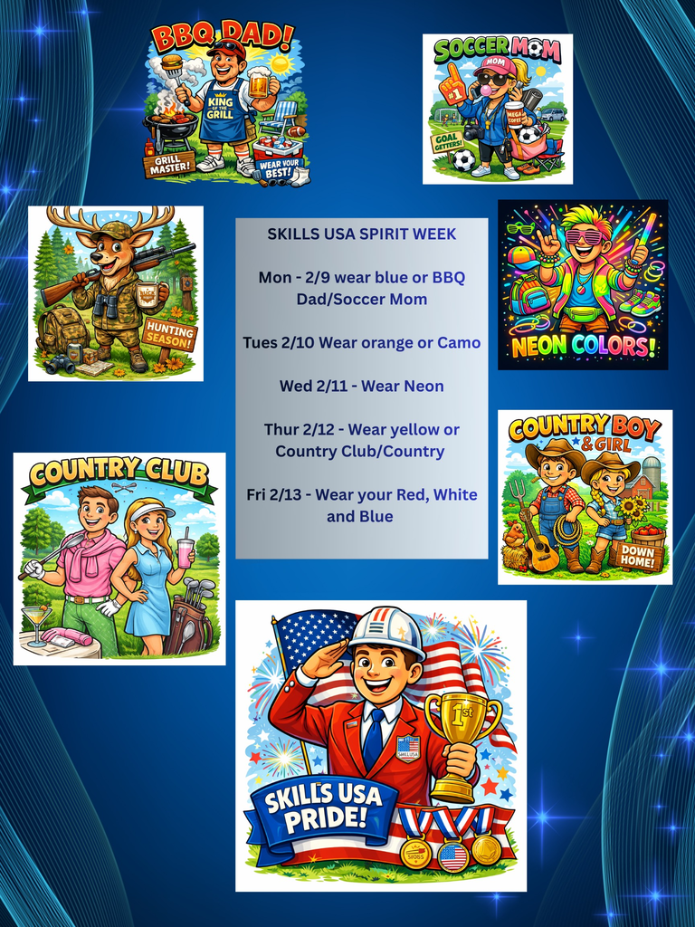 SkillsUSA Spirit Week Flyer
