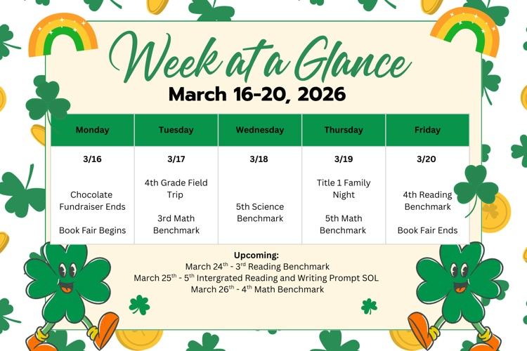 week at a glance 