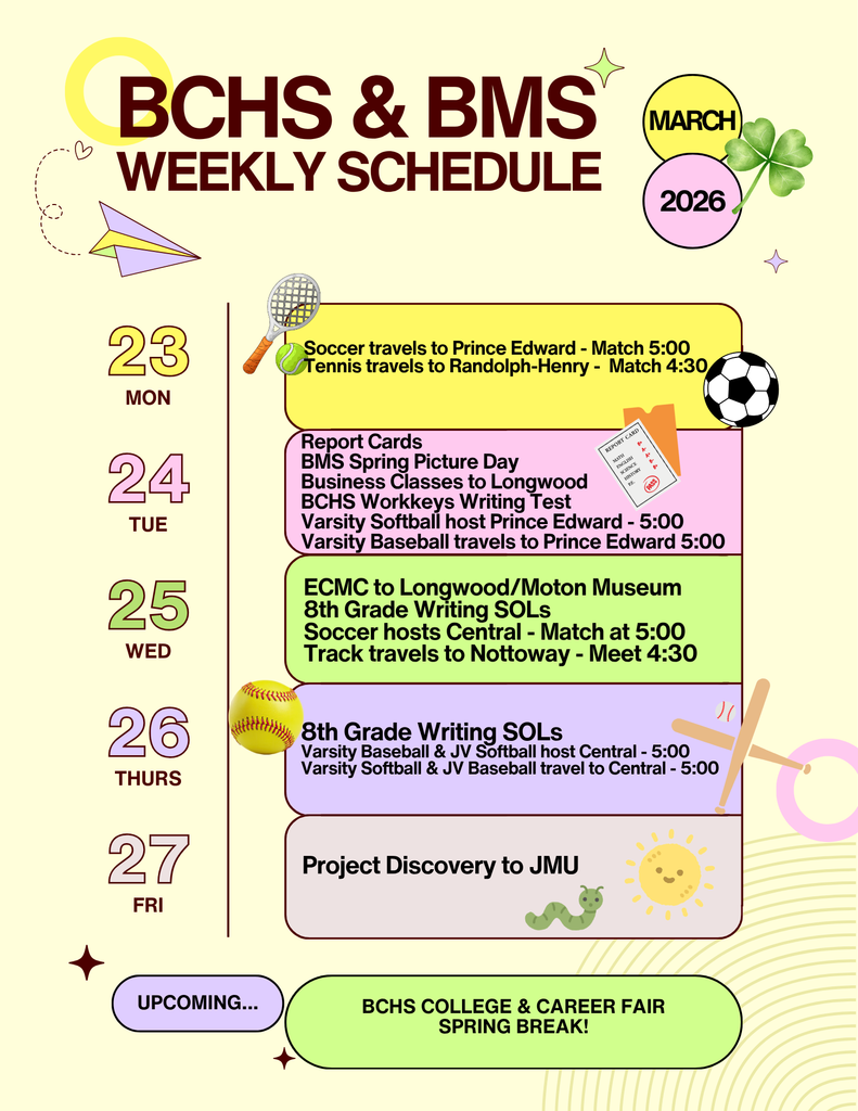 March 23-27 BCMS & BCHS Events Flyer