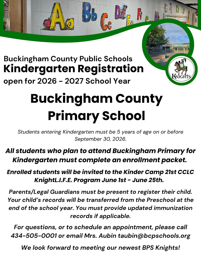 Kindergarten Registration Flyer for 2026-2027