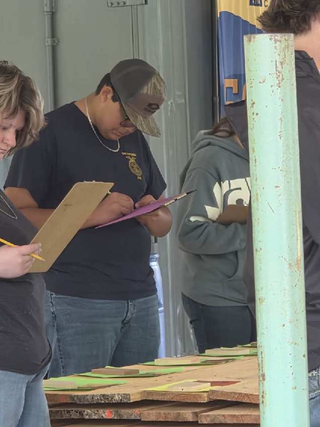Students competing in the State Forest Contest at Mountain Gateway Community College