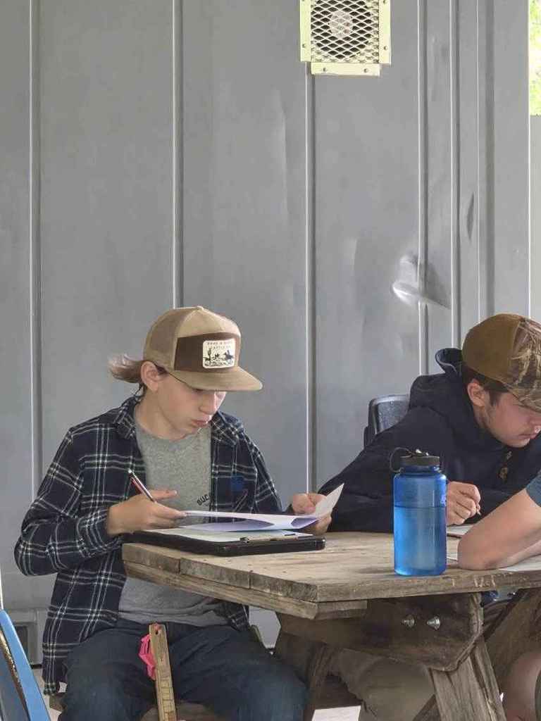 Students competing in the State Forest Contest at Mountain Gateway Community College
