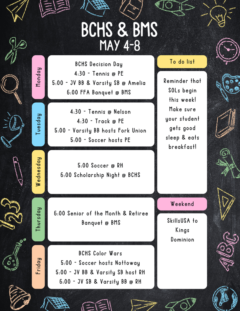 BHCS & BCMS May 4-8 Flyer