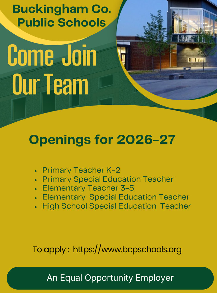 BCPS Openings for 2026-27