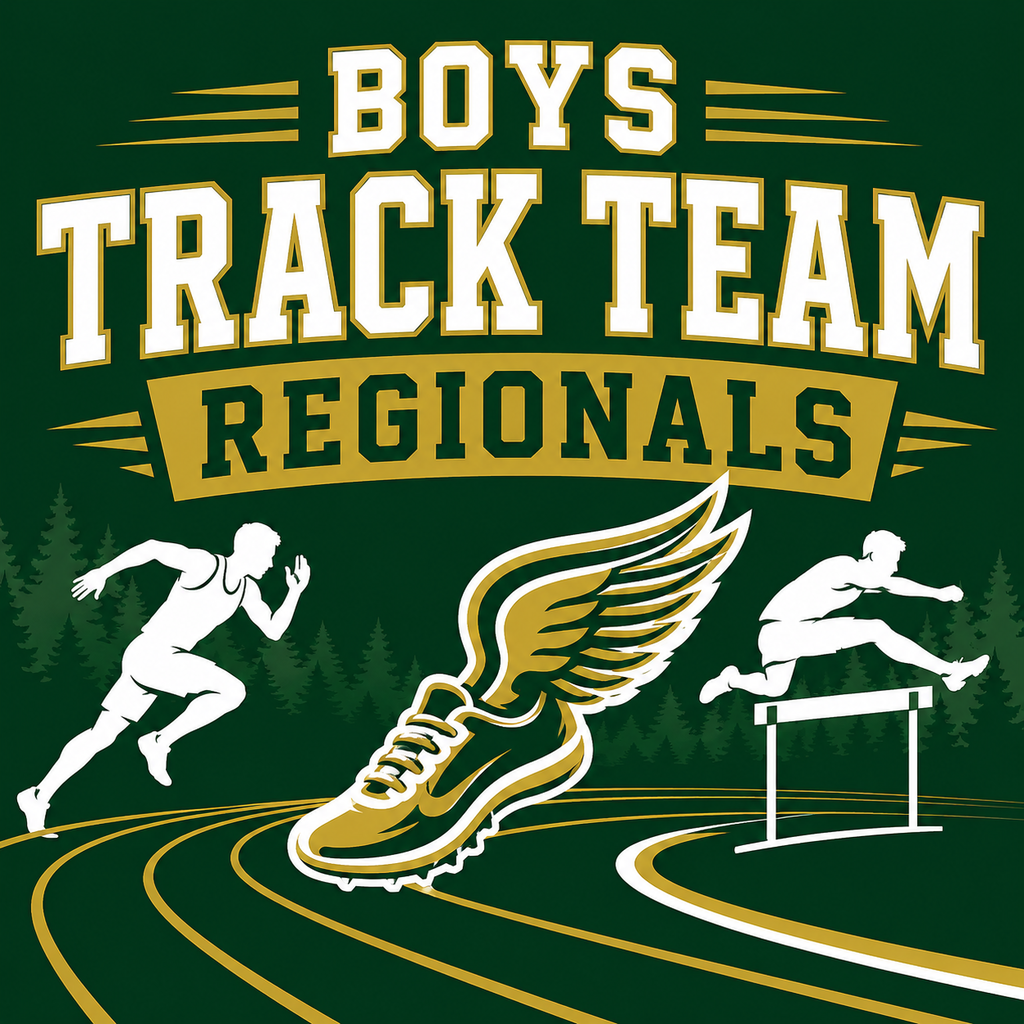Boys Track Team Regionals graphic