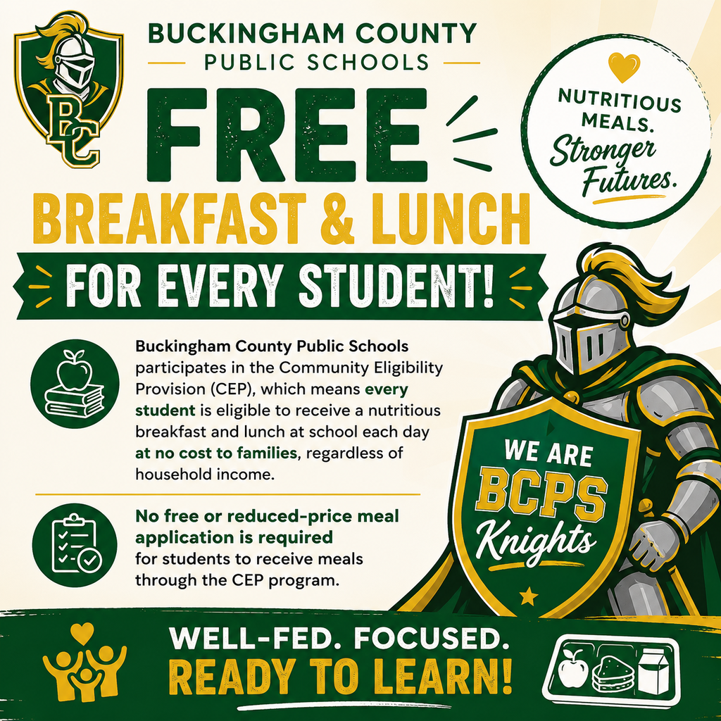 BCPS participates in CEP which provides free breakfast and lunch for every student