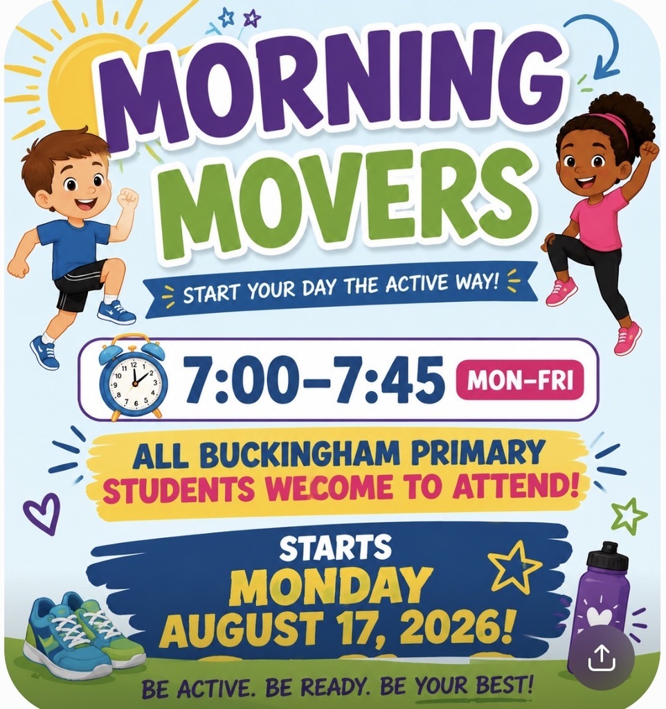 Morning Movers starts Monday, August 17, 2026.  All info in image is in the text of the post.