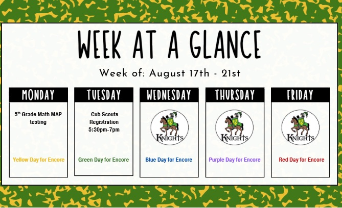 week at a glance