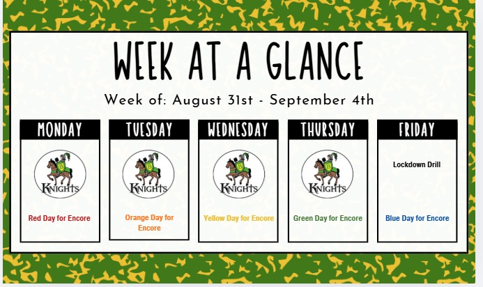 week at a glance 