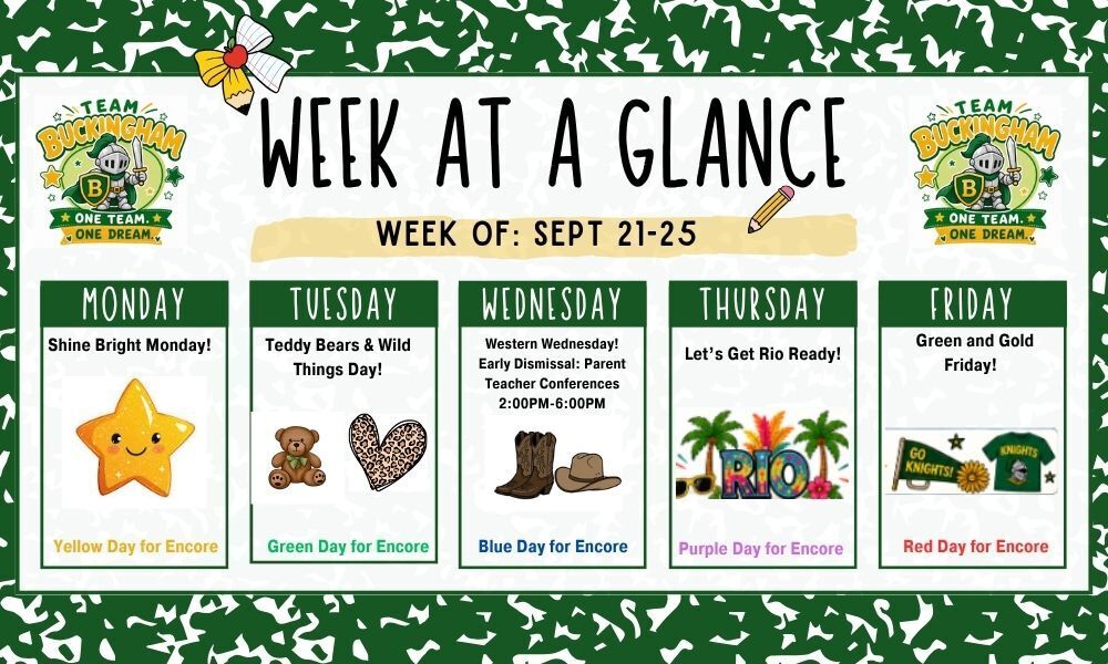 Week at a Glance for BPS