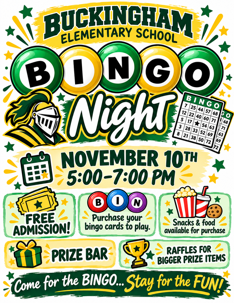 BE Bingo Night Infographic - all info in the graphic is in the text of the post.