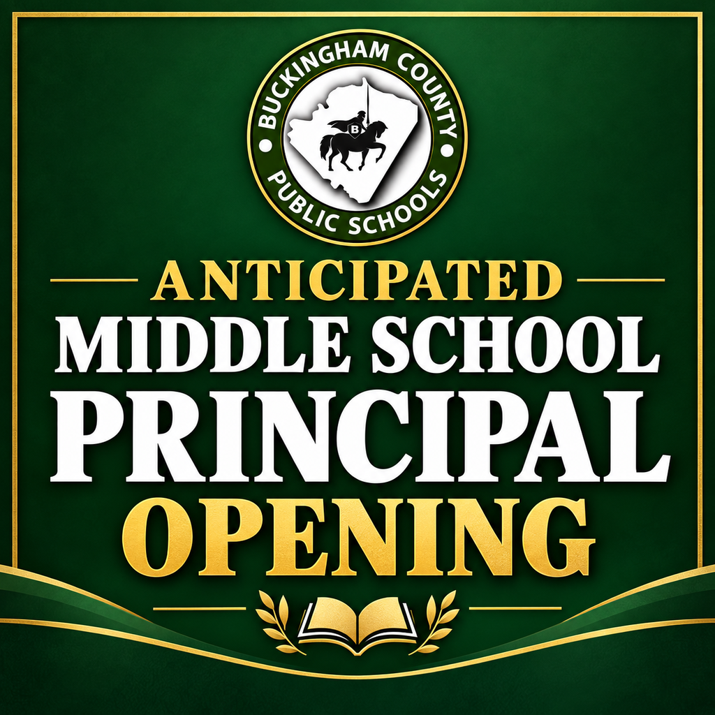 Anticipated Middle School Principal Opening on green background with BCPS logo