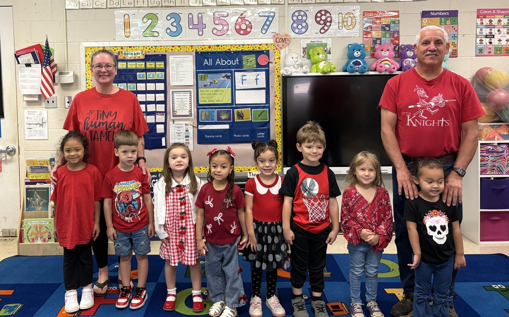 Mrs. Allen's class is learning about the color RED!