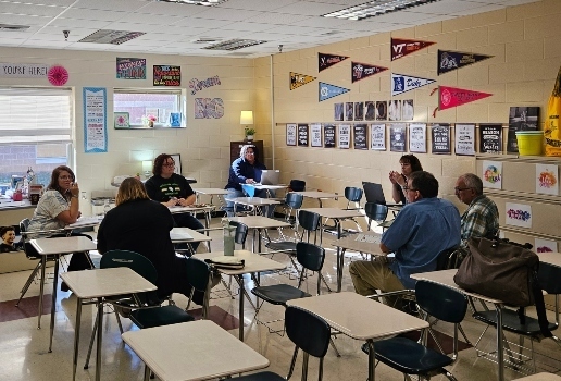 Teachers learning during PD Day