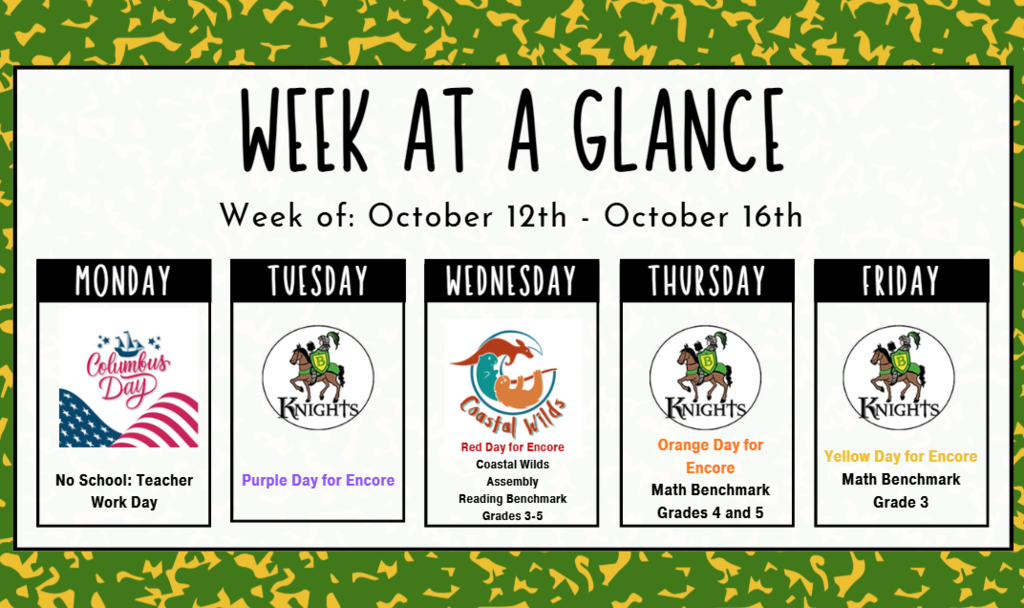 BPS Week at a Glance infographic - all information in the image is in the post of the text.