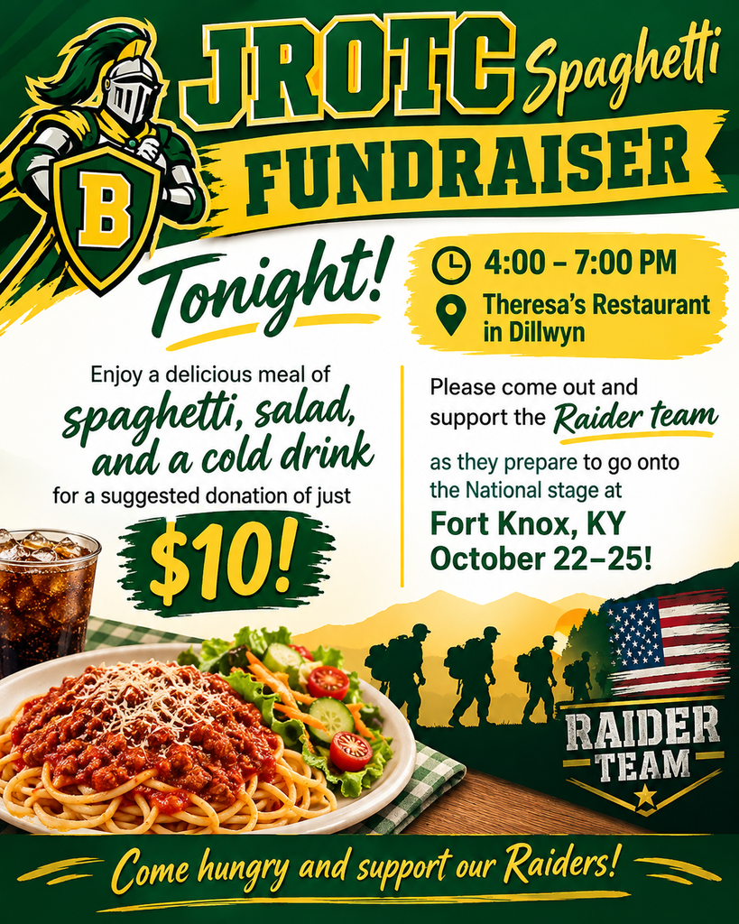 JROTC Spaghetti Fundraiser infographic - all information from the image is in the text of the post