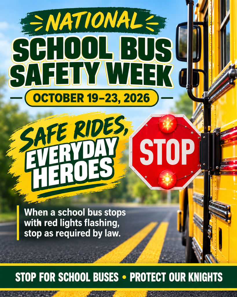 National School Bus Safety Week infographic - all information in the image is included in the text of the post.