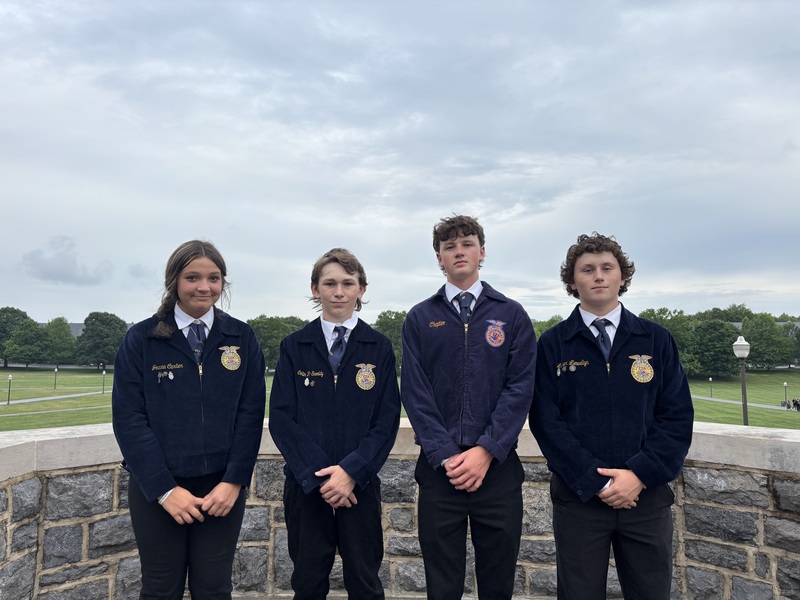 Jr. Ag Mechanics (l to r): Joanna Carter, Collin Snoddy, Issac Carter, and Luke Llewellyn