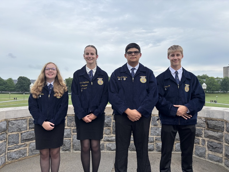 Environmental and Natural Resources (l to r): Kaylee Staton, Violet VanTichelt, Bryan Haldane, Thomas Orman, Jr.