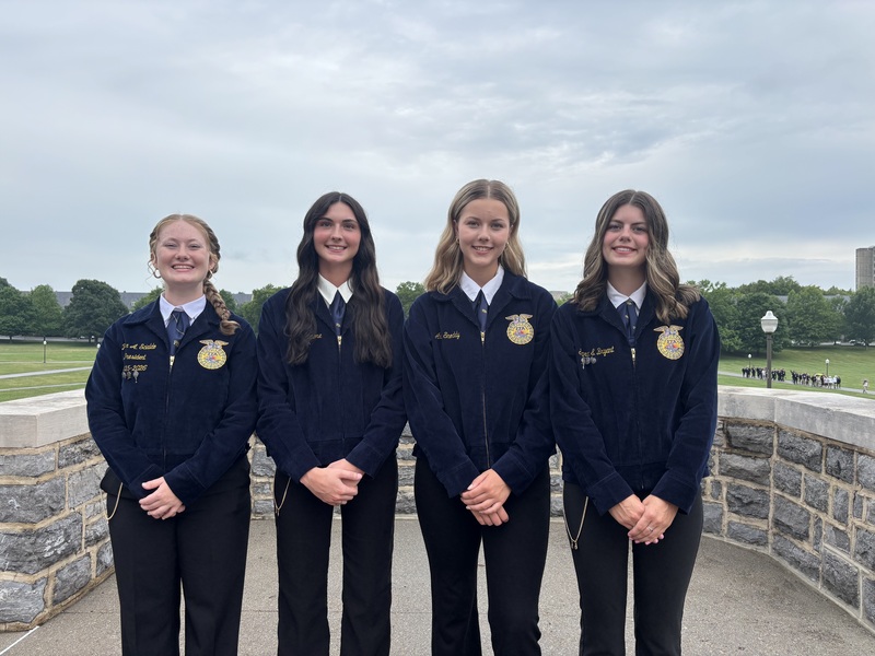 Floriculture (l to r): Piper Scialdo, Abigail Palmore, Anna Snoddy, Sarah Bryant
