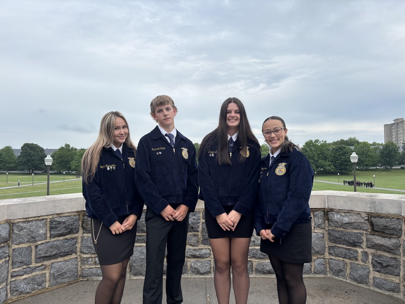 Food Science (l to r): Leigha Pleasants, Jackson Smith, Dakota Bryant, Skylar Sauilsbury
