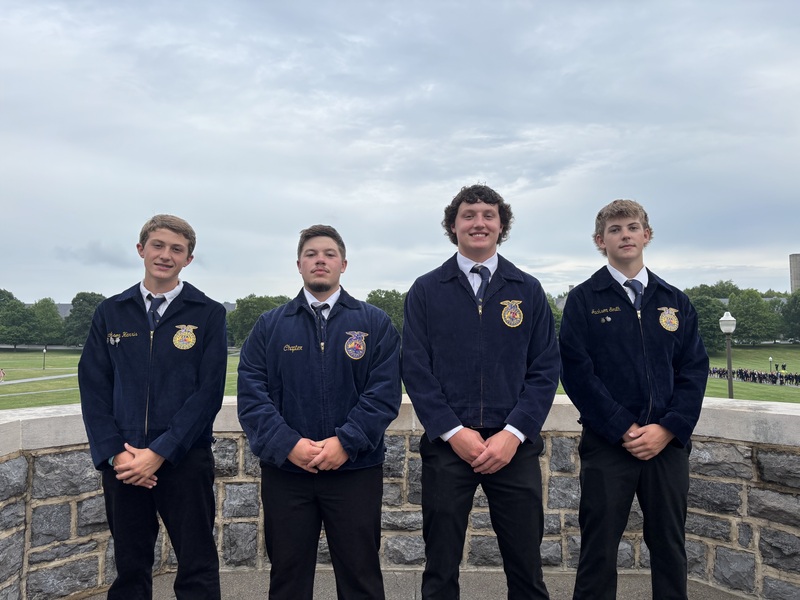 Turf Grass Management (l to r): Jackson Harris, Luke Giliam, Ryland Carter, Jackson Smith