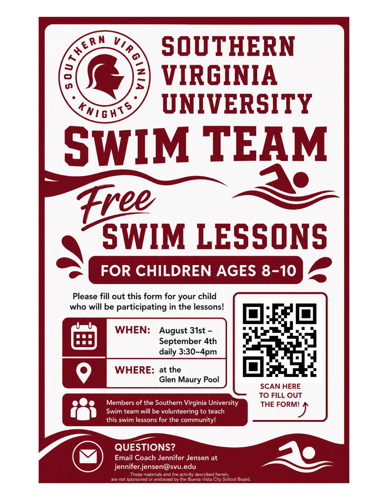 flyer with information on free swim lessons