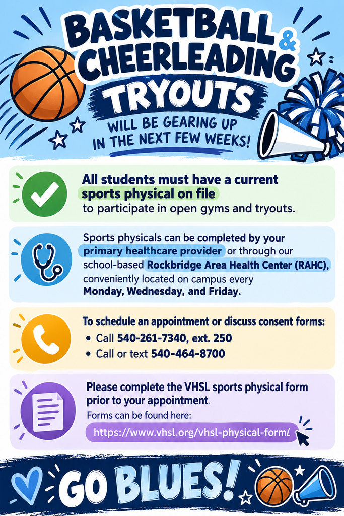 Flyer about medical forms needed for sports