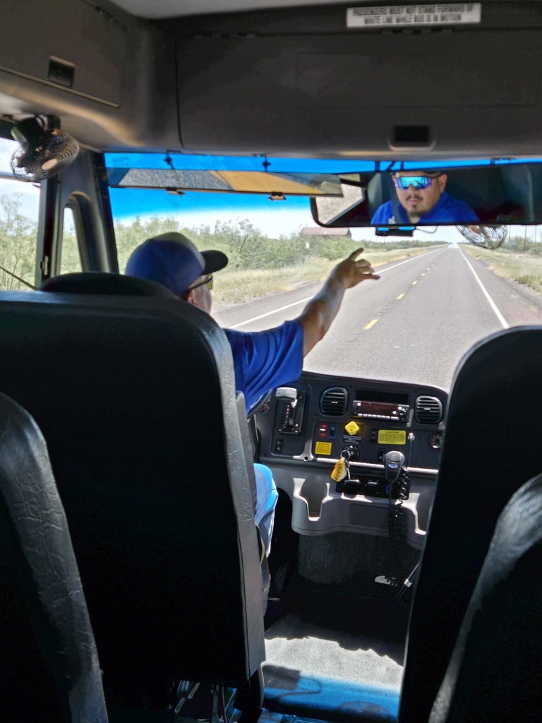 Test driving new bus