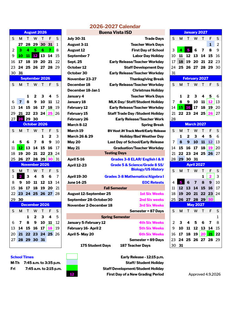 2026-2027 Calendar