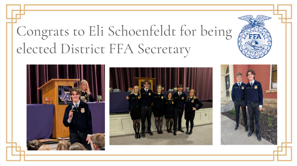 Eli Schoenfeldt District FFA Secretary