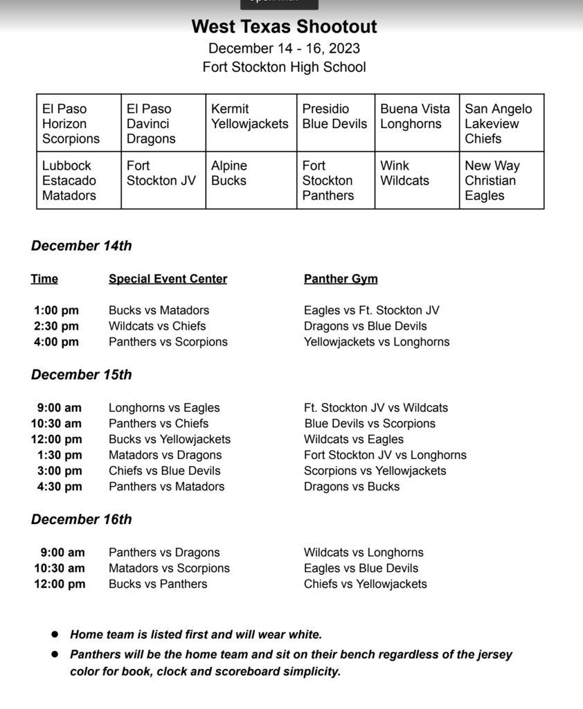 Fort Stockton Bracket