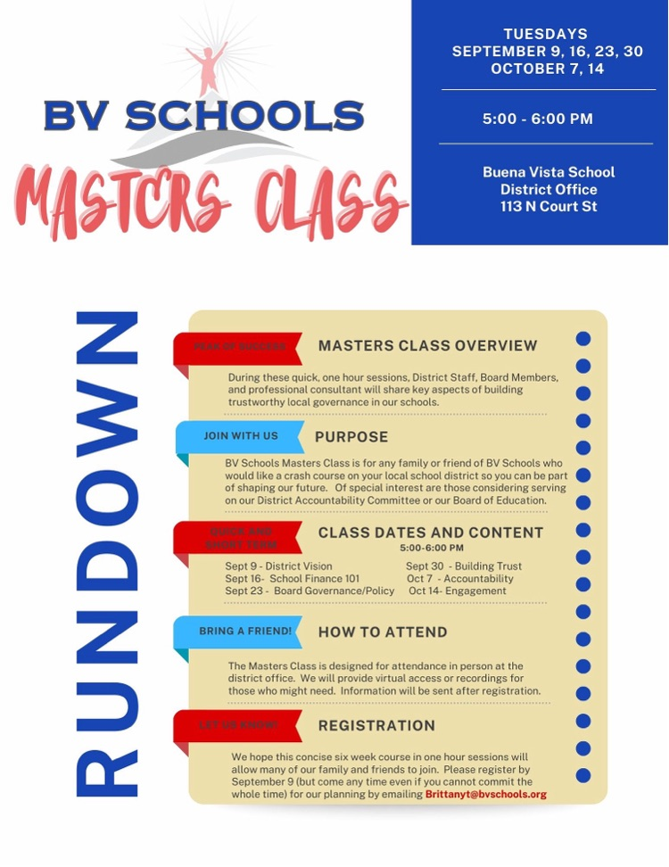 masters class flier