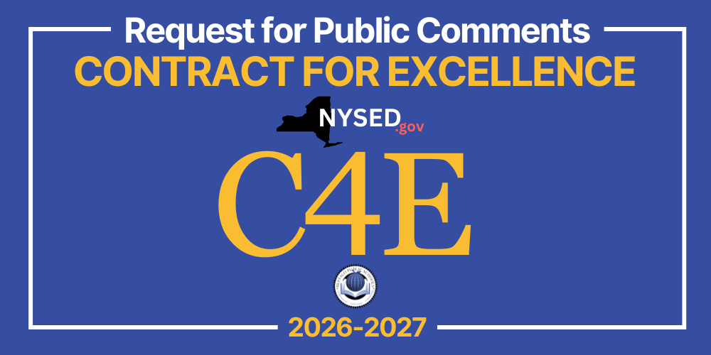 NYSED .gov c4e Request for Public Comments Contract for Excellence 2026-2027