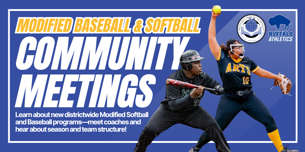 Modified Baseball & Softball Learn about new districtwide Modified Softball and Baseball programs—meet coaches and hear about season and team structure! Community Meetings Picture of two student athletes =