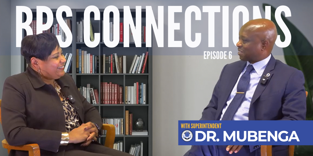 BPS Connections with Dr. Mubenga | Episode 6.   A picture of Dr. Mubenga Sitting with Dr. Sharon Brown - Having a smile.