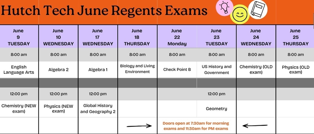 Regents Schedule June 26