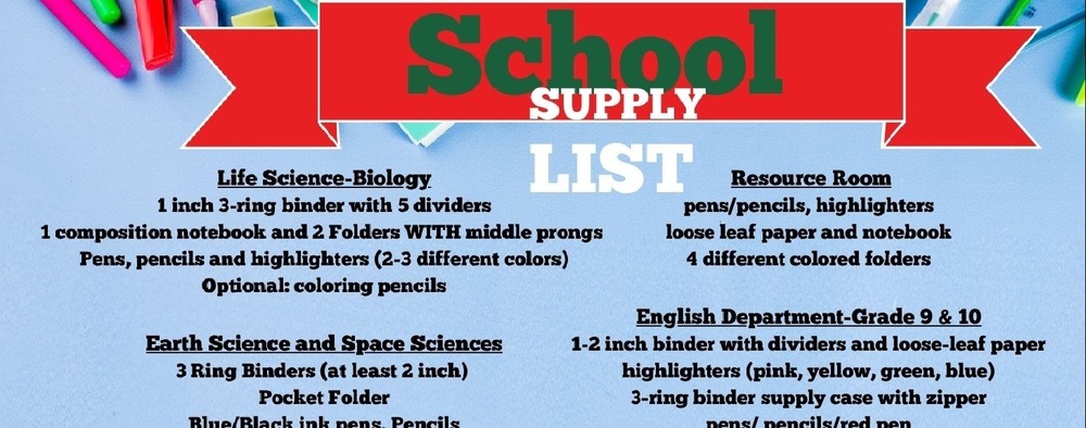 25-26 Supply List