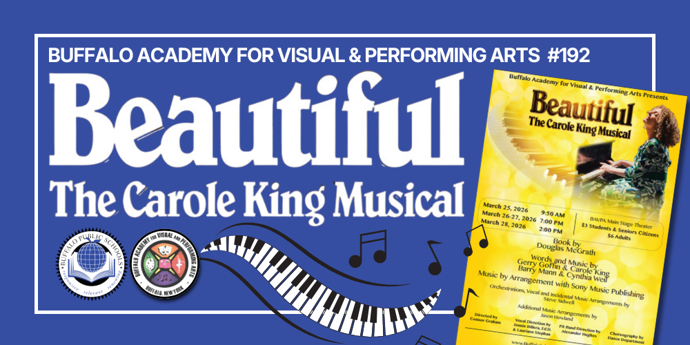  Buffalo Academy for Visual & Performing Arts  #192  Beautiful The Carole King Musical a Picture of  of Piano Keys and a Poster of a woman playing a piano